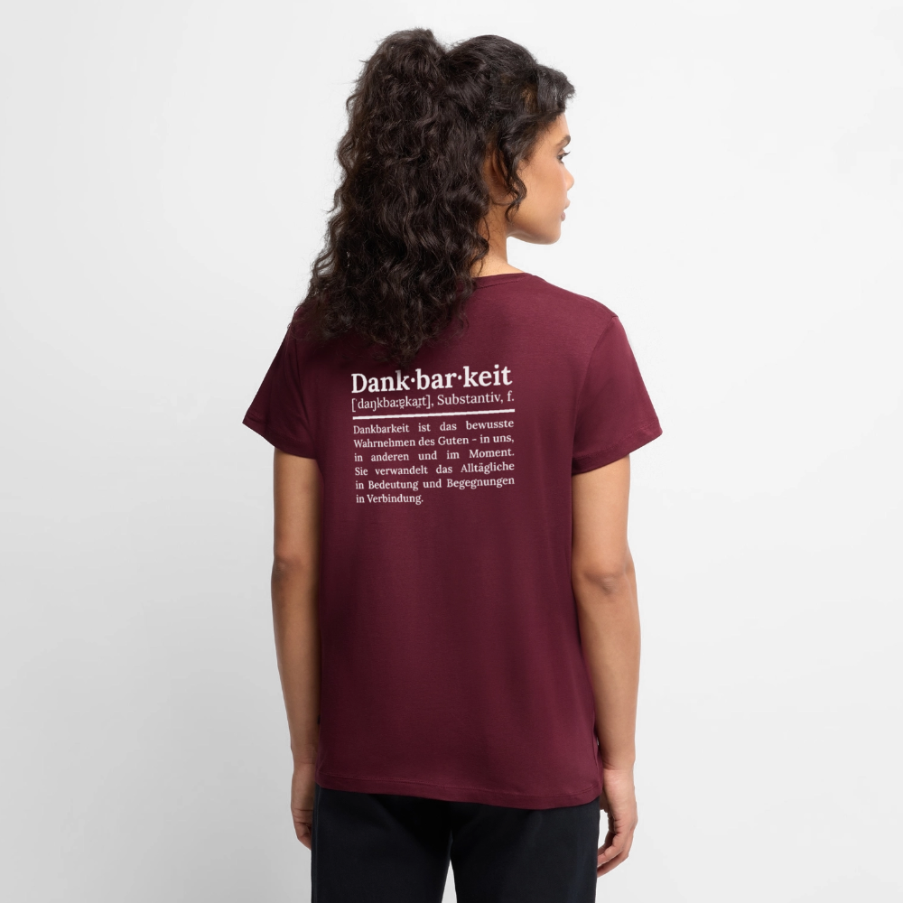 Frauen Premium T-Shirt - Burgunderrot