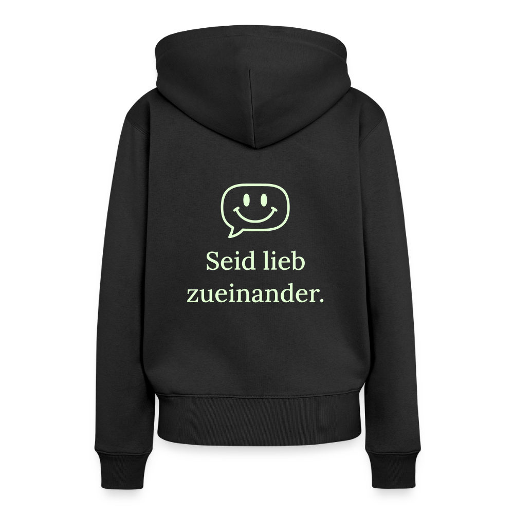Frauen Premium Hoodie - Schwarz