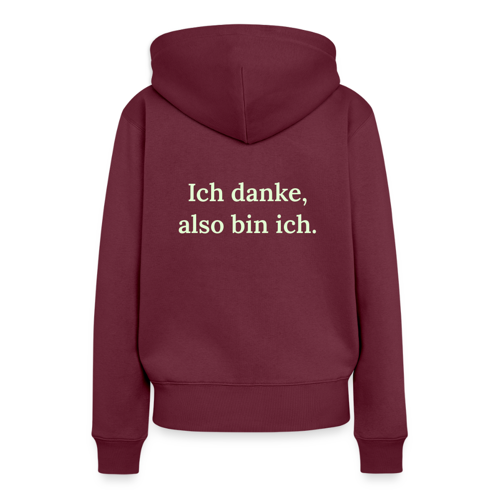 Frauen Premium Hoodie - Burgunderrot