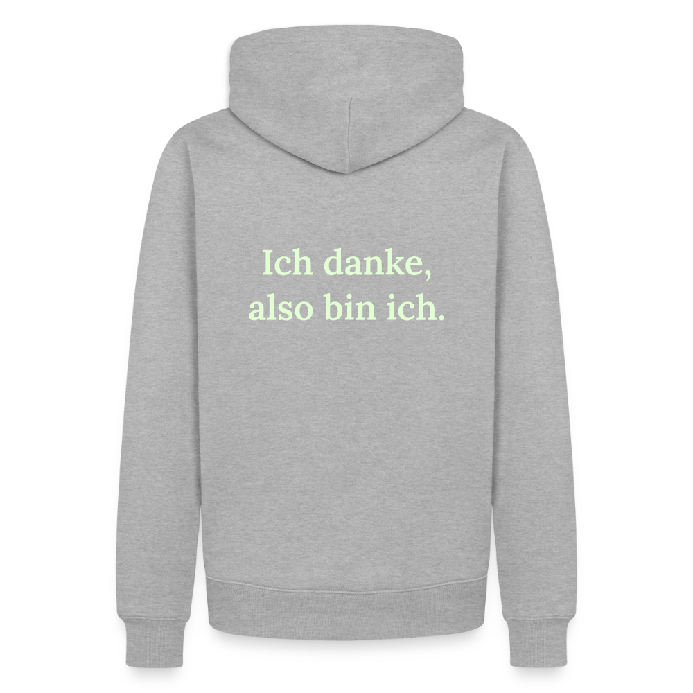 Männer Premium Hoodie - Grau meliert