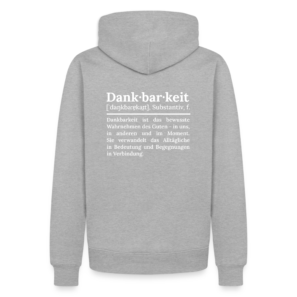 Männer Premium Hoodie - Grau meliert