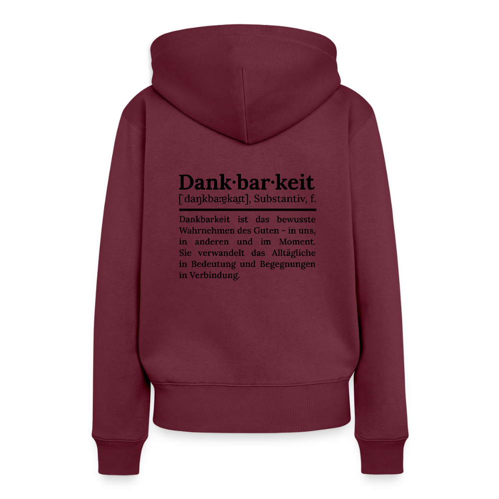 Frauen Premium Hoodie - Burgunderrot