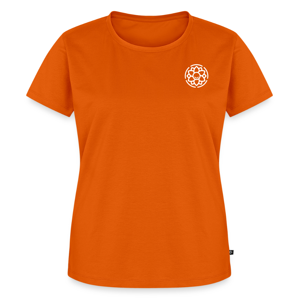 Design T-Shirt „Dankbarkeit“ für Damen aus Bio-Baumwolle, Farbe: orange – Dankfabrik.