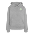 Design-Hoodie „Eat. Sleep. Thank. Repeat.“ für Damen aus Bio-Baumwolle, Farbe: grau - Dankfabrik.
