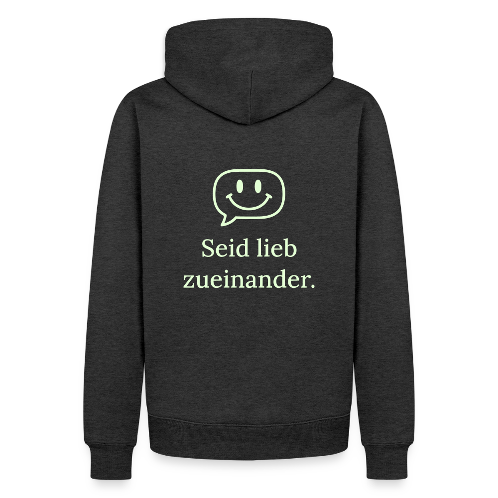 Männer Premium Hoodie - Anthrazit meliert