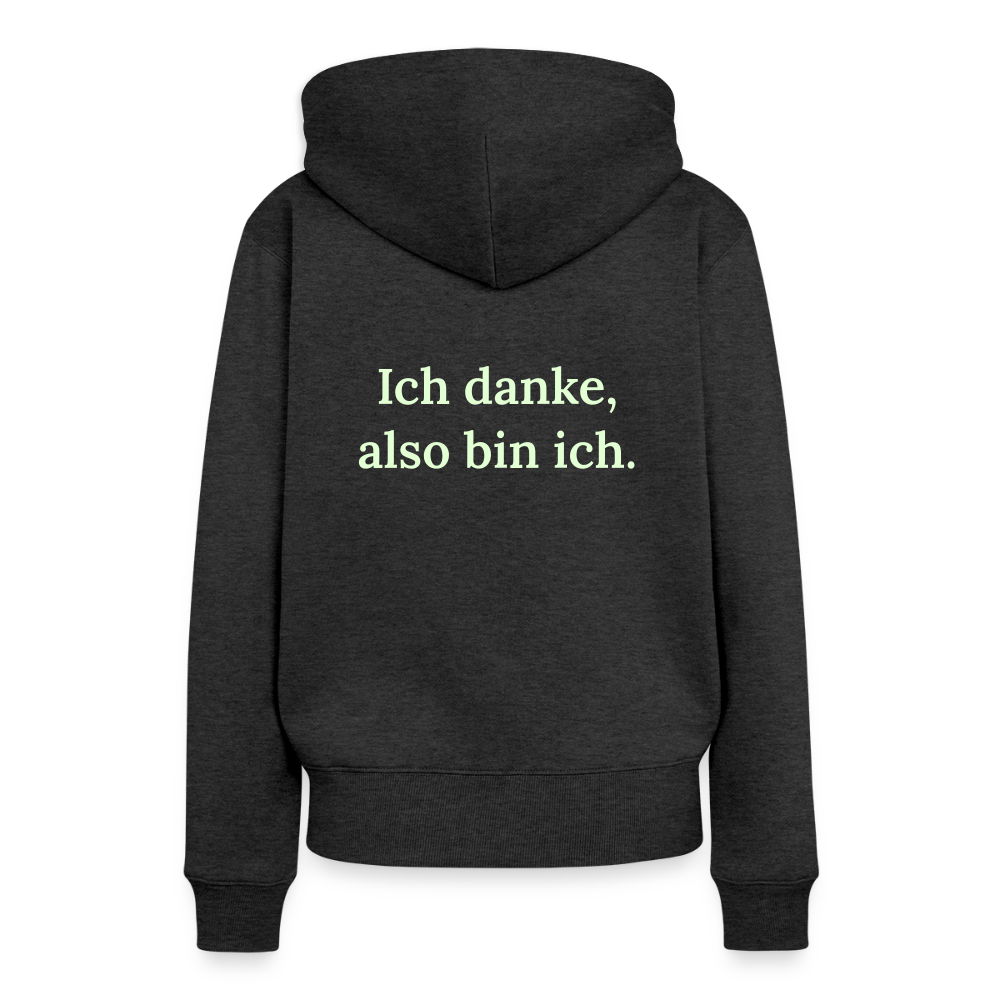 Frauen Premium Hoodie - Anthrazit meliert