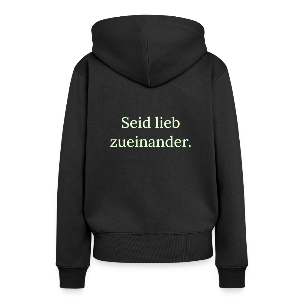 Frauen Premium Hoodie - Schwarz