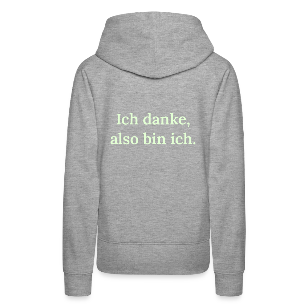 Frauen Premium Hoodie - Grau meliert