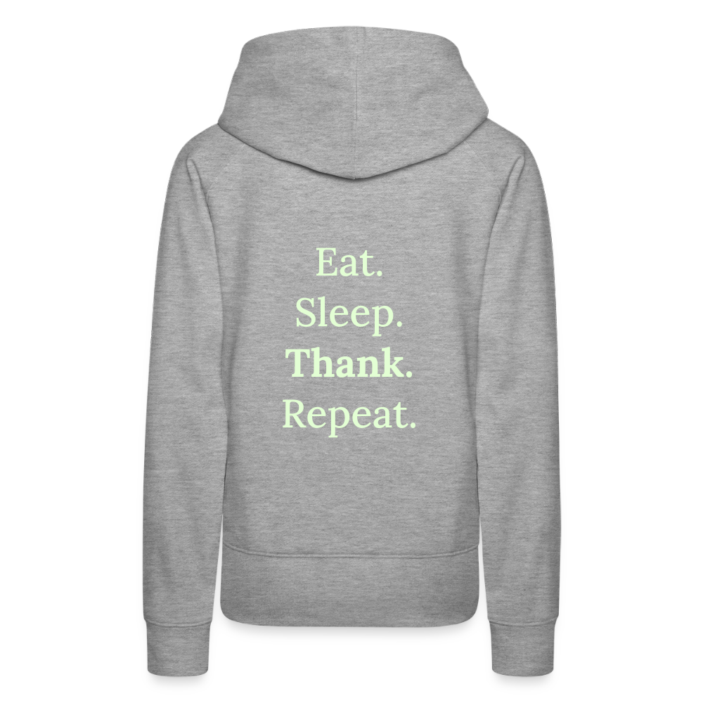 Frauen Premium Hoodie - Grau meliert