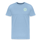 Design T-Shirt „Ich danke, also bin ich“ für Herren aus Bio-Baumwolle, Farbe: hellblau – Dankfabrik.