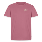 Design T-Shirt „Seid lieb zueinander“ für Herren aus Bio-Baumwolle, Farbe: rosa – Dankfabrik.