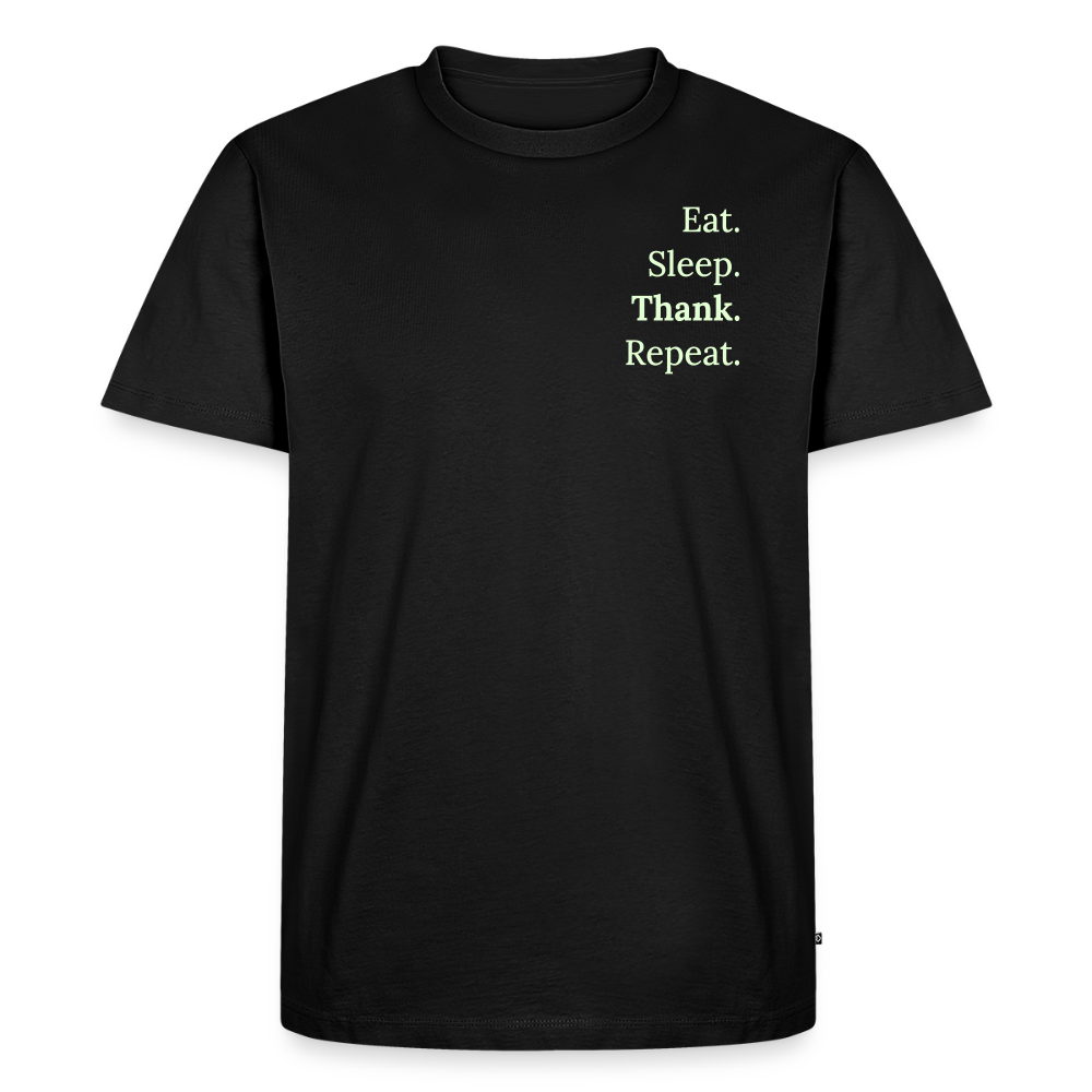 Männer Premium T-Shirt_1 Druck - Schwarz