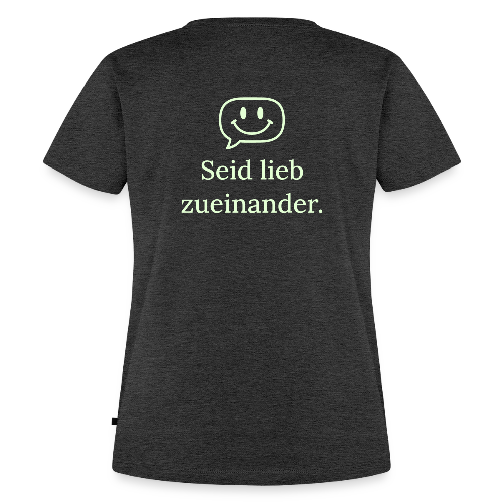 Frauen Premium T-Shirt - Anthrazit meliert