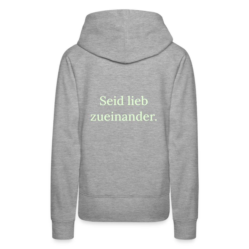 Frauen Premium Hoodie - Grau meliert