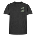 Design T-Shirt „Eat. Sleep. Thank. Repeat.“ für Herren aus Bio-Baumwolle, Farbe: anthrazit - Dankfabrik.