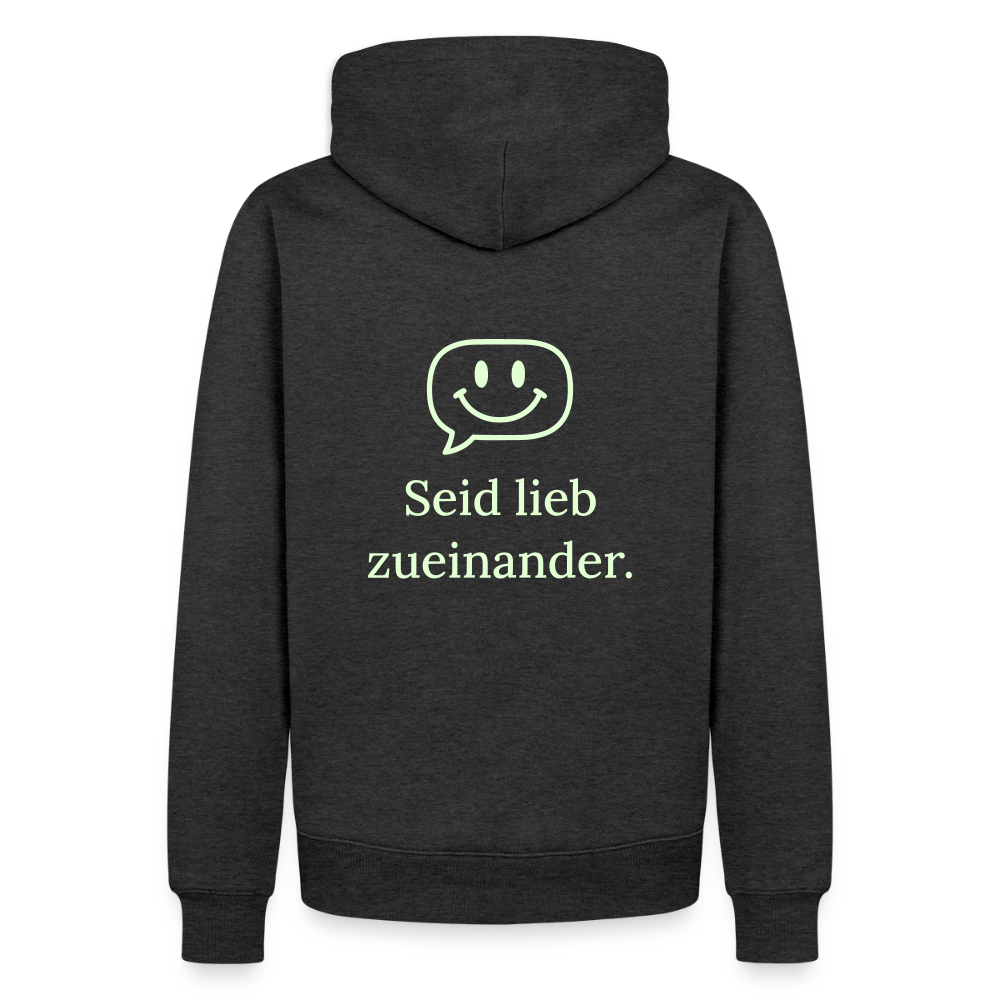 Männer Premium Hoodie - Anthrazit meliert