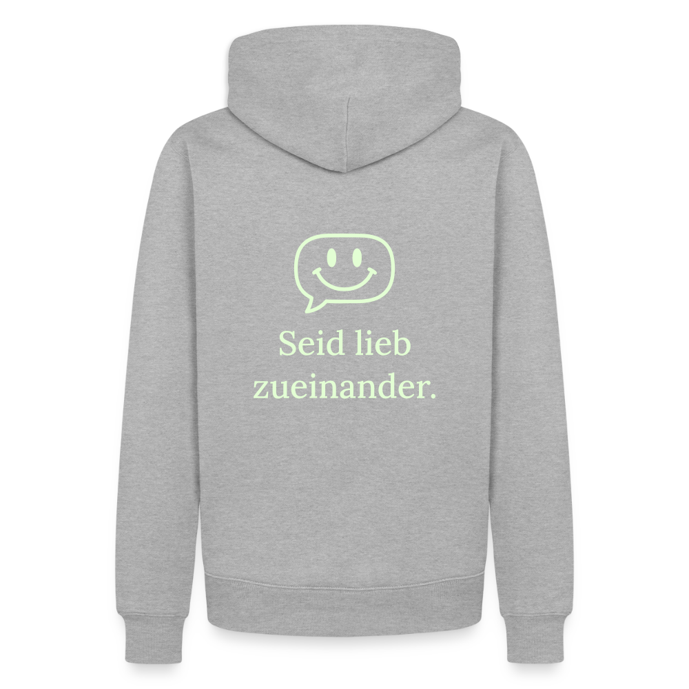 Männer Premium Hoodie - Grau meliert