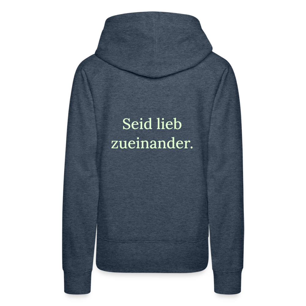 Frauen Premium Hoodie - Jeansblau
