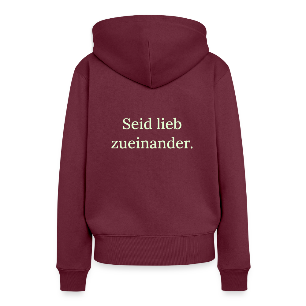 Frauen Premium Hoodie - Burgunderrot