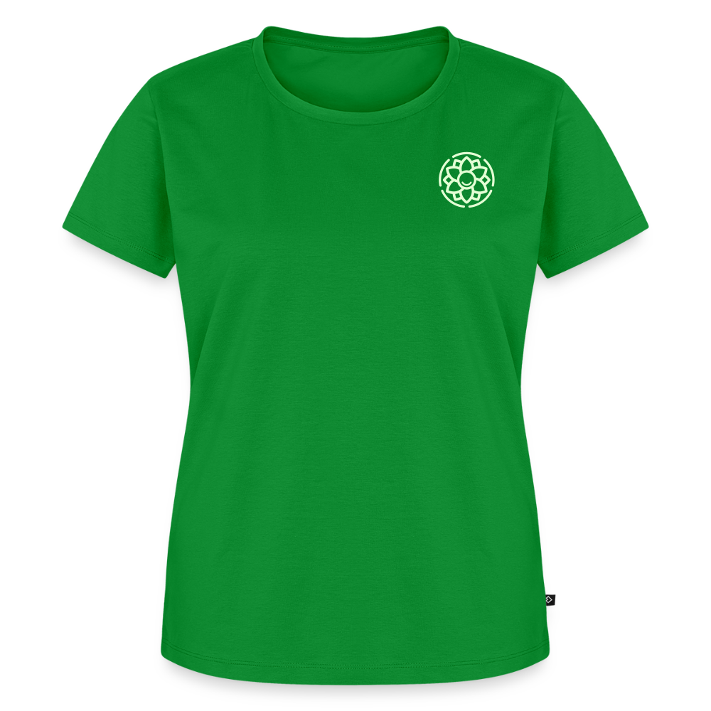 Design T-Shirt „Seid lieb zueinander“ für Damen aus Bio-Baumwolle, Farbe: grün - Dankfabrik.