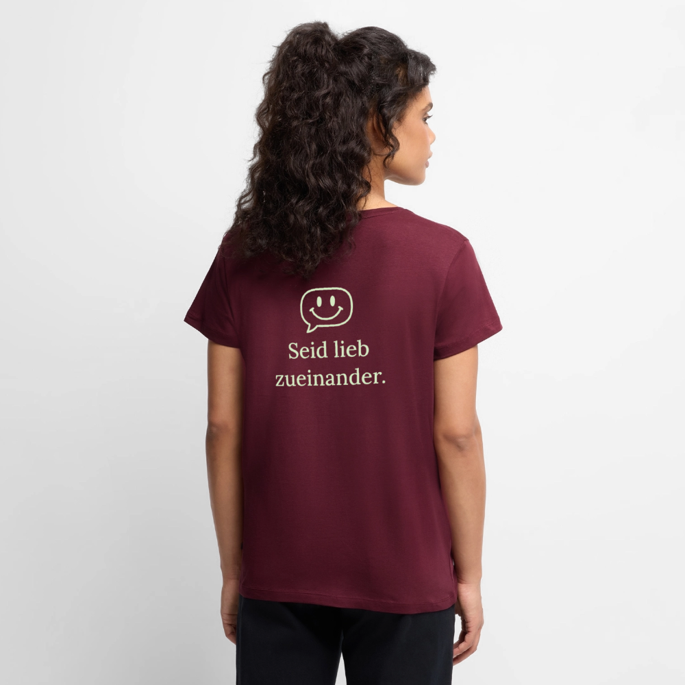 Frauen Premium T-Shirt - Burgunderrot