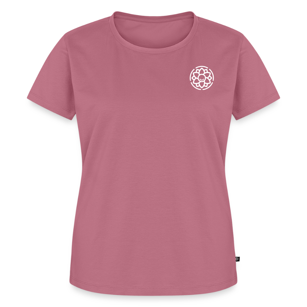 Design T-Shirt „Dankbarkeit“ für Damen aus Bio-Baumwolle, Farbe: rosa – Dankfabrik.