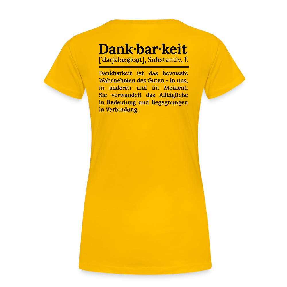 Frauen Premium T-Shirt - Sonnengelb