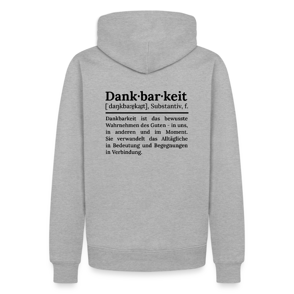 Männer Premium Hoodie - Grau meliert