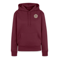 Design-Hoodie „Eat. Sleep. Thank. Repeat.“ für Damen aus Bio-Baumwolle, Farbe: burgunderrot - Dankfabrik.