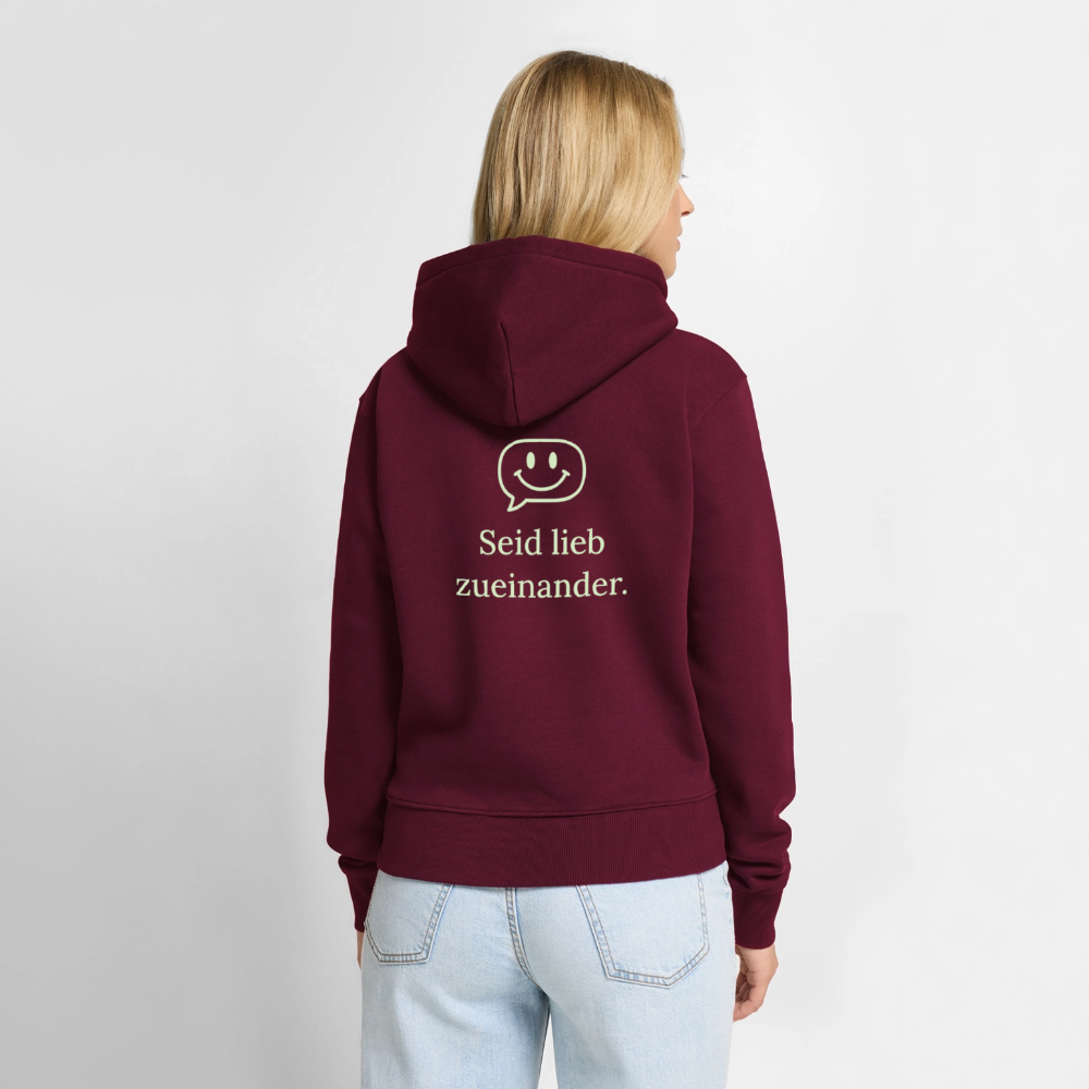 Frauen Premium Hoodie - Burgunderrot