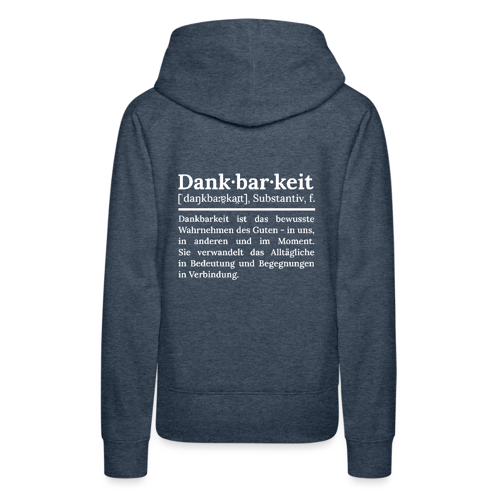 Frauen Premium Hoodie - Jeansblau