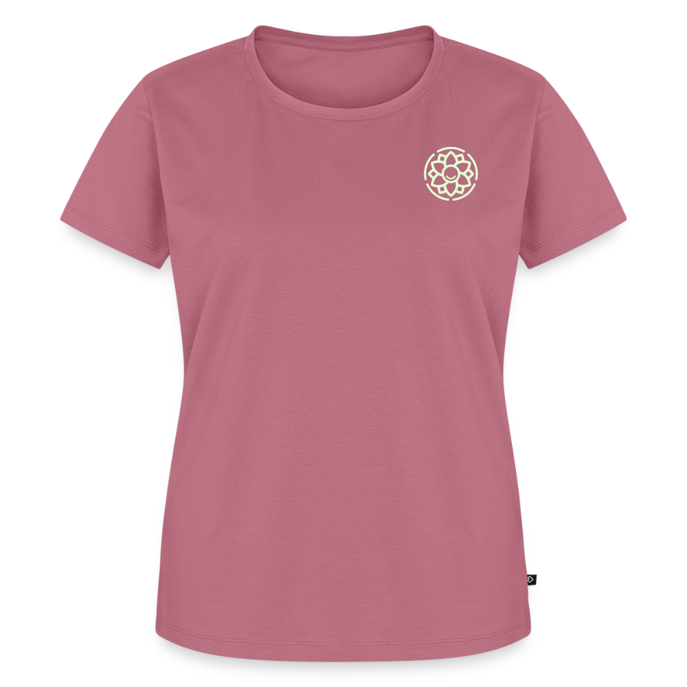 Design T-Shirt „Seid lieb zueinander“ für Damen aus Bio-Baumwolle, Farbe: rosa - Dankfabrik.