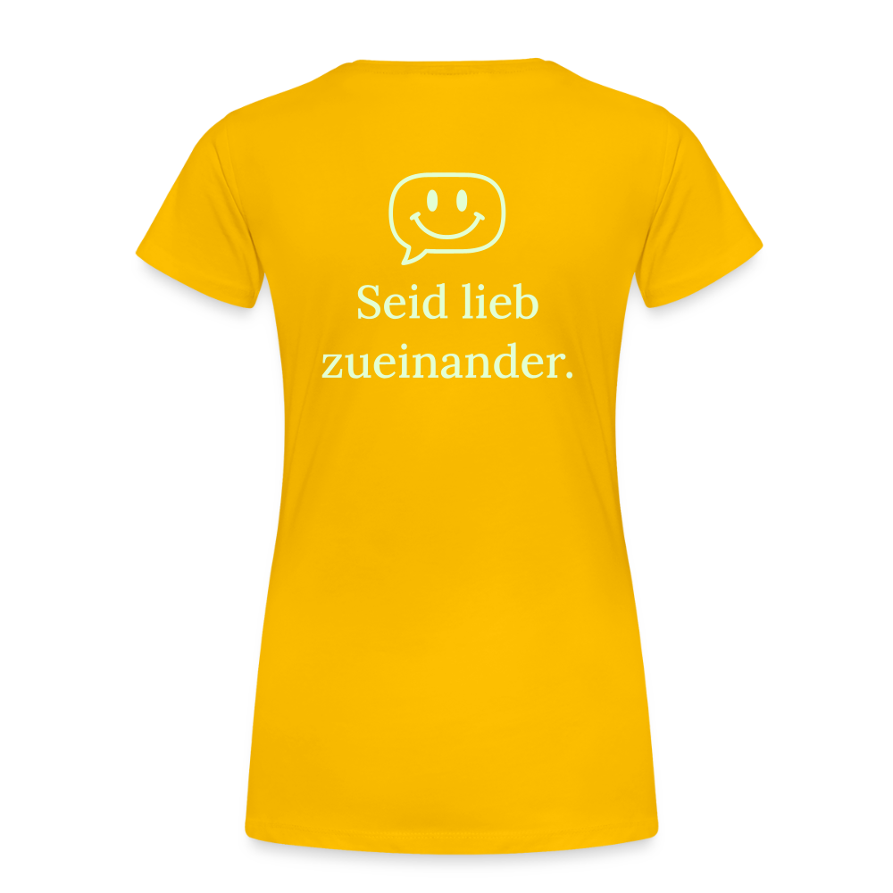 Frauen Premium T-Shirt - Sonnengelb