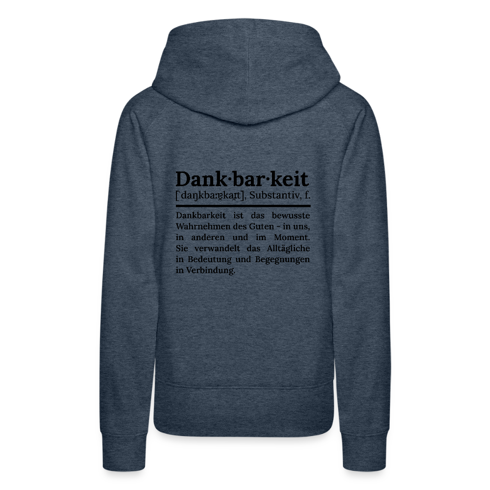 Frauen Premium Hoodie - Jeansblau