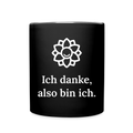 Tasse "Ich danke, also bin ich" - Schwarz