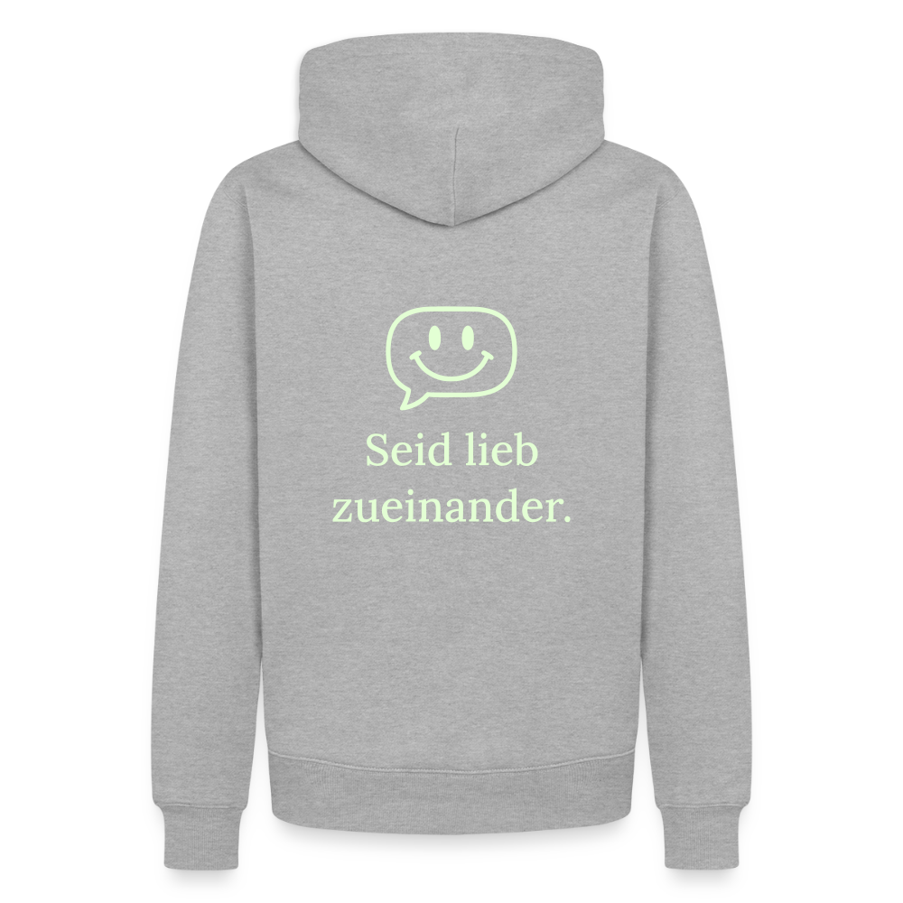 Männer Premium Hoodie - Grau meliert