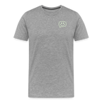 Design T-Shirt „Seid lieb zueinander“ für Herren aus Bio-Baumwolle, Farbe: grau – Dankfabrik.