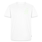 Design T-Shirt „Eat. Sleep. Thank. Repeat.“ für Herren aus Bio-Baumwolle, Farbe: weiß - Dankfabrik.