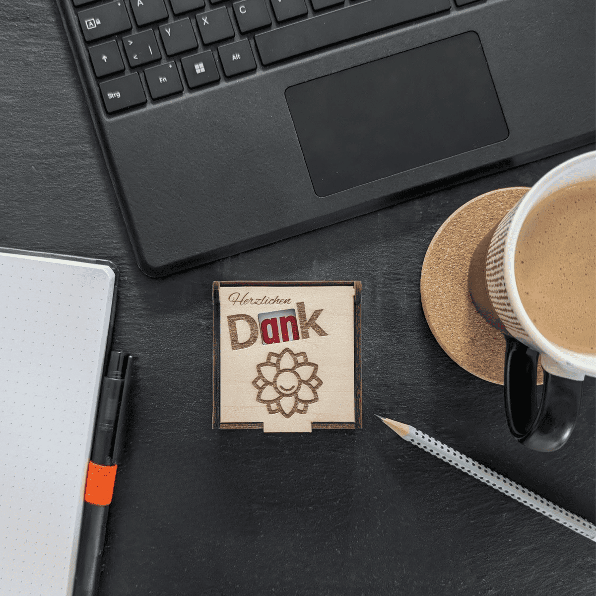 Herzlichen Dank – Holzbox für hanuta®-Waffeln (5 Stück)