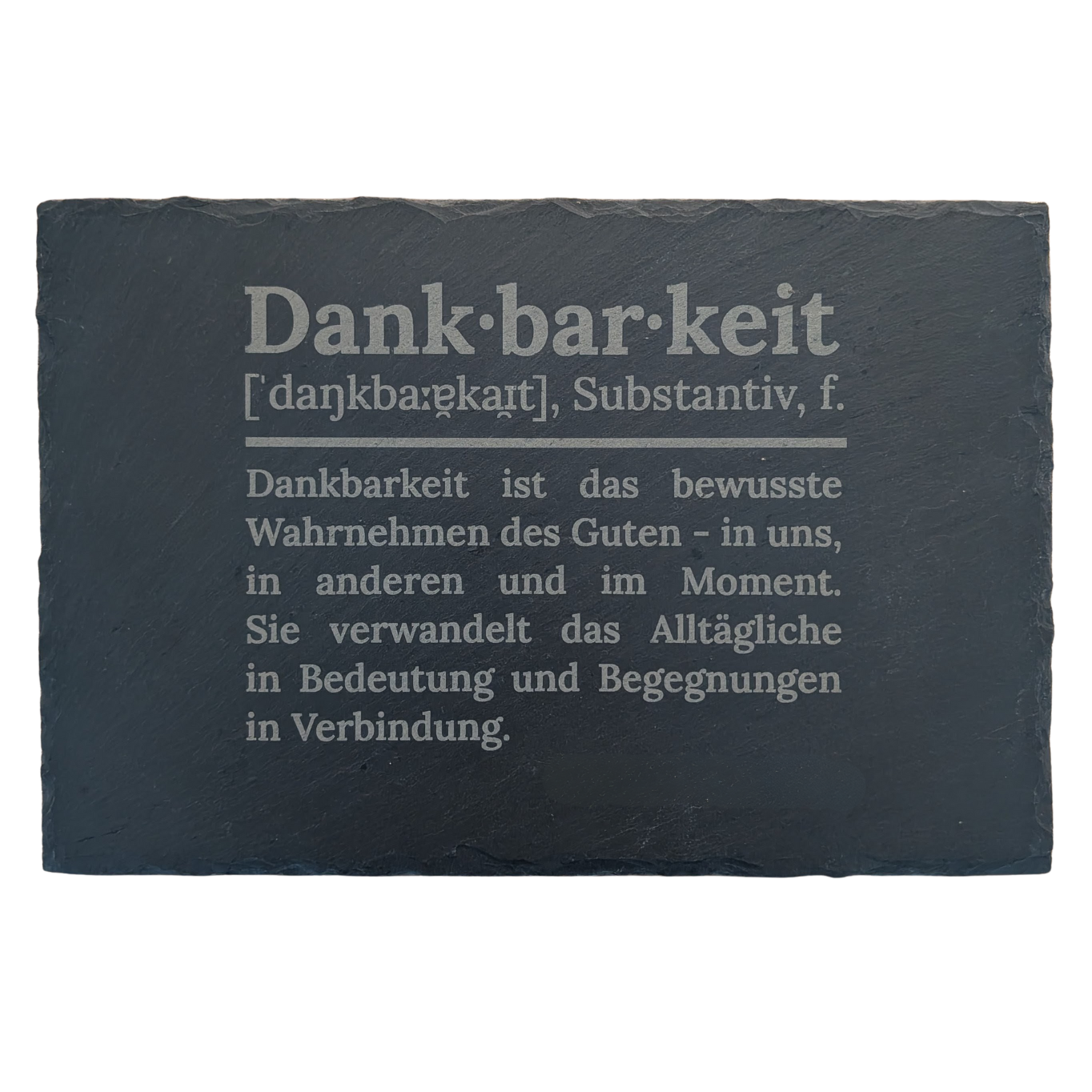 Schiefertafel "Dankbarkeit" (20x30 cm)