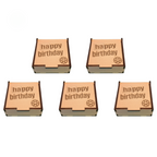 Hochwertige Happy-Birthday Hanuta Box (5 Stück) aus Echtholz mit Gravur, nachhaltige Aufbewahrung von Dankfabrik.